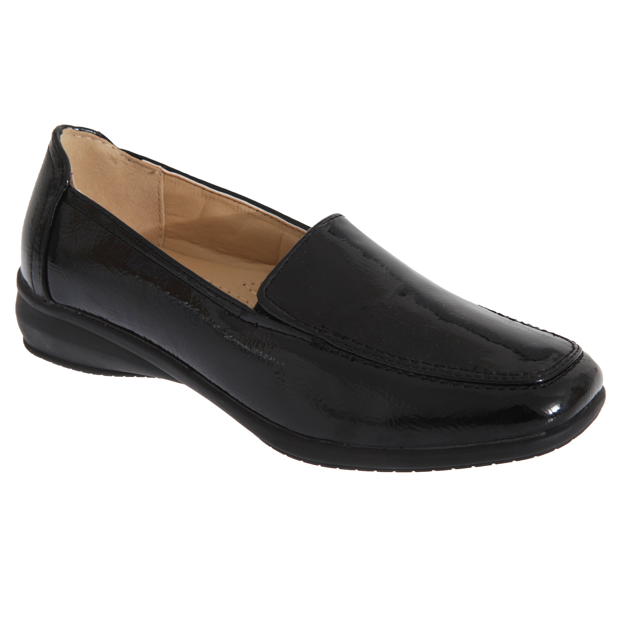 Dr Keller Sally 3 Womens Ladies Flat Black Smart Wedge Loafer For All Occasions 