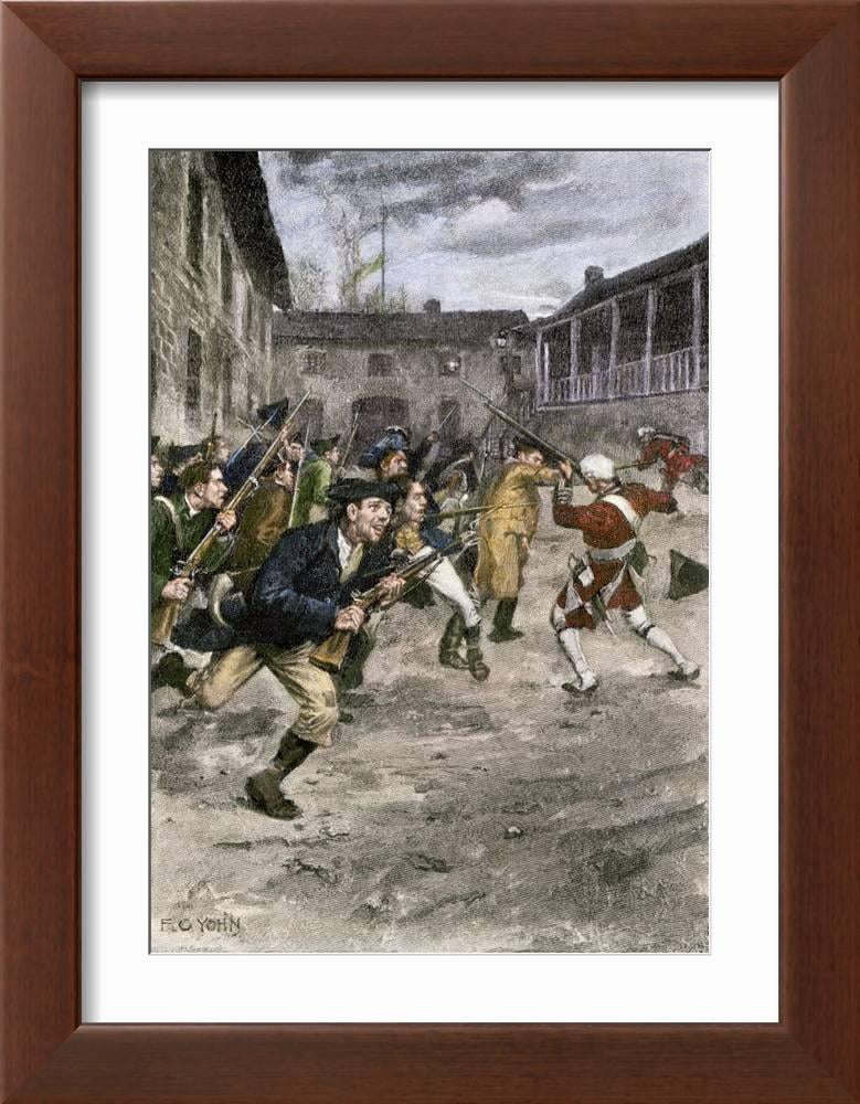 Capture Of Fort Ticonderoga By Ethan Allen And The Green Mountain Boys, C.1775, World Culture Framed Art Print Wall Art - Walmart.com