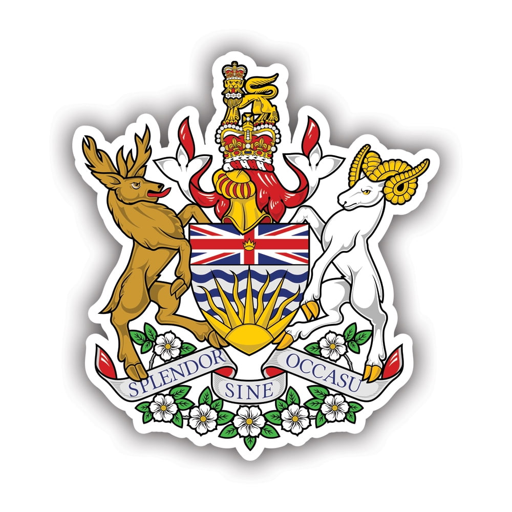 British Columbia Coat of Arms Sticker Decal Self Adhesive Vinyl