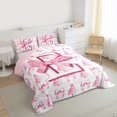 thumbnail image 3 of Homewish Personalized Initial E 2pcs Bedding Comforter Set For Teens Boys Girls,Merry Christmas Tree Twin Comforter Sets,Cute Ribbon Bow Breathable Bedding Set,Microfiber Bedroom Decor,Reversible, 3 of 8