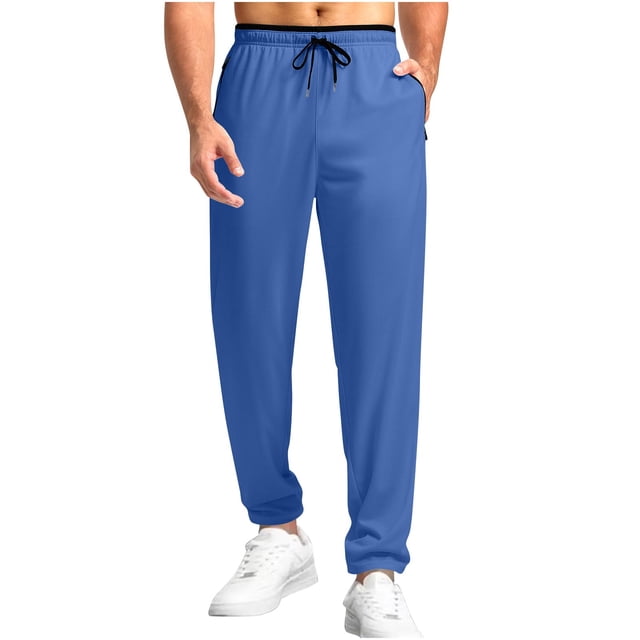 WRKEKC Casual Pants for Men Spring Winter Drawstring Fashion Casual Sport Pants Solid Color for Leisure Activities