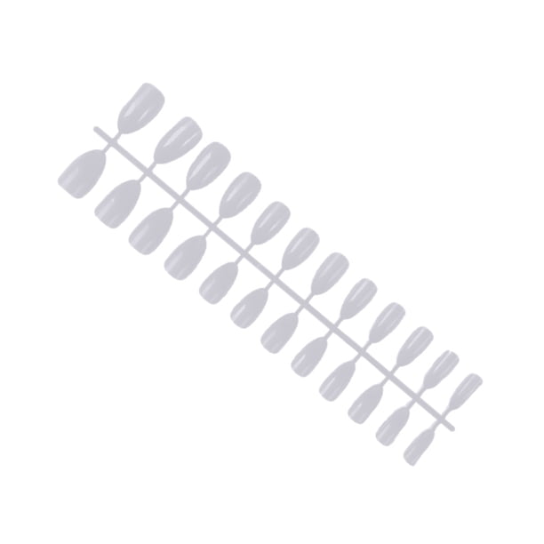 Soidarity 24 piezas de uñas postizas, accesorio de moda para mujer, puntas de uñas para el salón del hogar Juegos de manicura Blanco