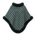 thumbnail image 3 of Fewfanhot Faux Fur Trim Tweed Poncho Cape Elegant Warm Pullover Wrap Shrug for Women Fall Winter, 3 of 8