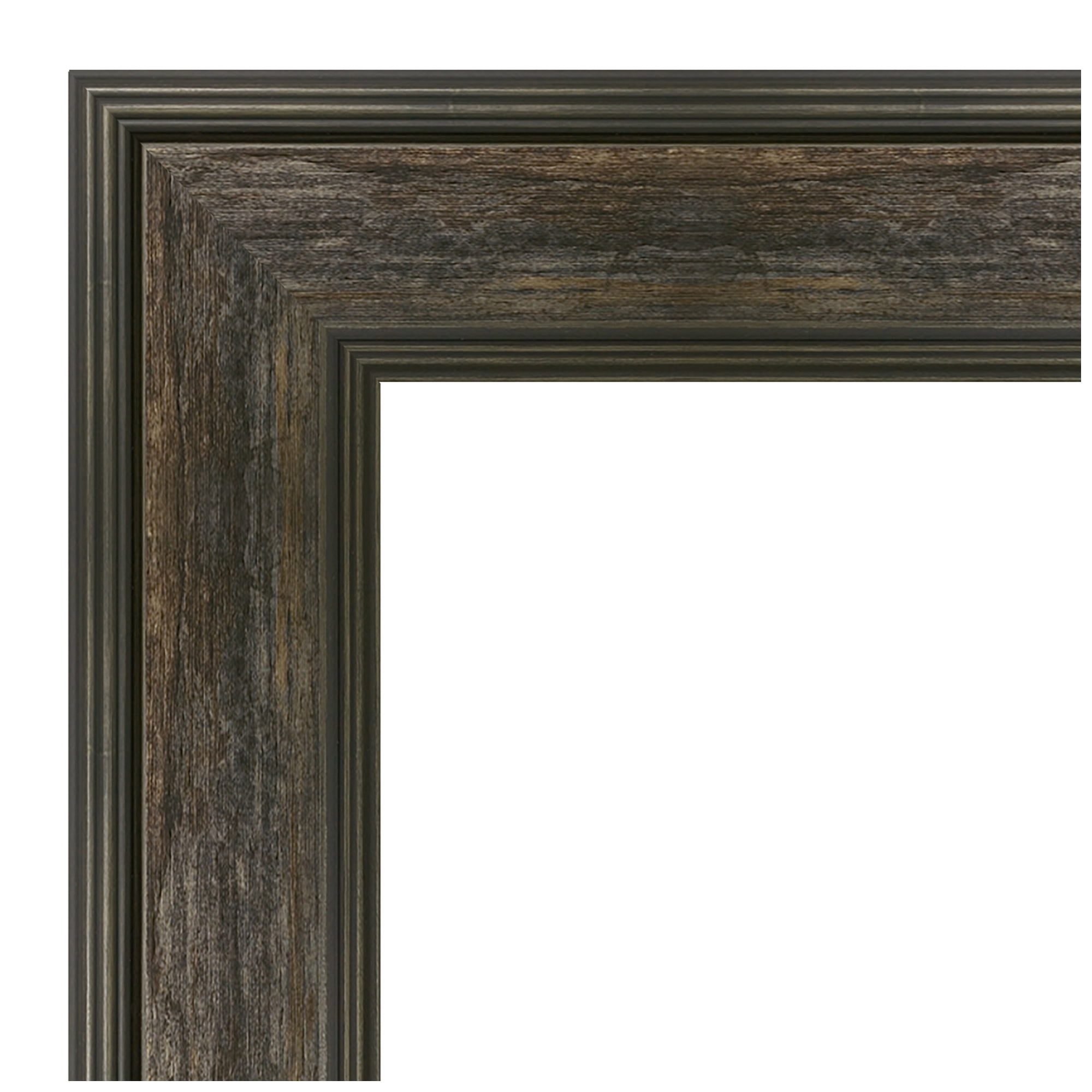 Amanti Art Natural Cork Board Framed Rail Rustic Char Bulletin Board 42 in. x 30 in.