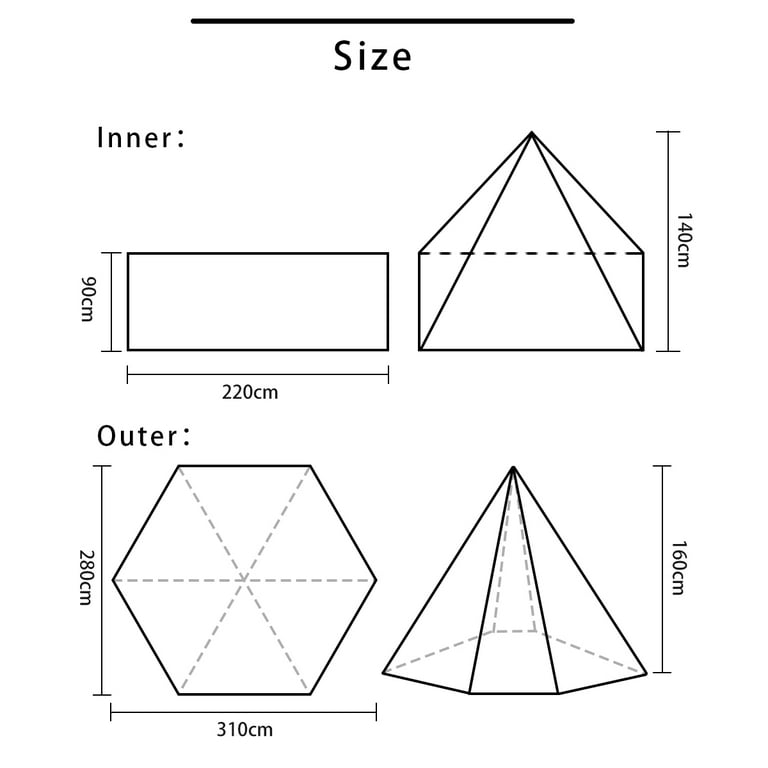 4-Season Teepee Tent with Stove Jack - Camping, Hunting