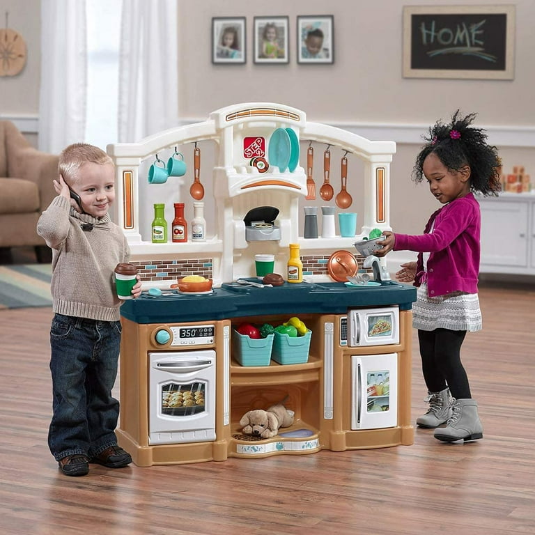 Yodudm Fun with Friends Kitchen Set for Kids – Includes Toy Kitchen  Accessories, Interactive Features for Pretend Play – Indoor/Outdoor Toddler  Playset – Dimensions: 