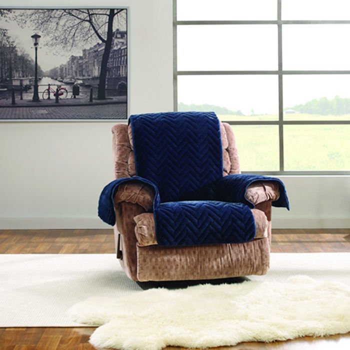 SureFit Quilted Faux Fur Recliner Cover