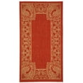 thumbnail image 2 of Safavieh Courtyard Cooper Botanical Indoor/Outdoor Area Rug, Red/Natural, 2' x 3'7", 2 of 13