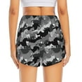 thumbnail image 2 of Lsque Horse Silhouette Printed Women's Running Shorts with Liner Pockets,Elastic Quick Dry Workout Athletic Gym Yoga Shorts,Womens High Waist Shorts-XX-Large, 2 of 9