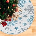 thumbnail image 3 of Falda para árbol de Navidad en forma de copos de nieve, color azul, 90 cm de diámetro, 3 of 6