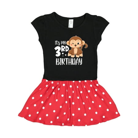 

Inktastic Monkey Its My 3rd Birthday Gift Toddler Girl Dress