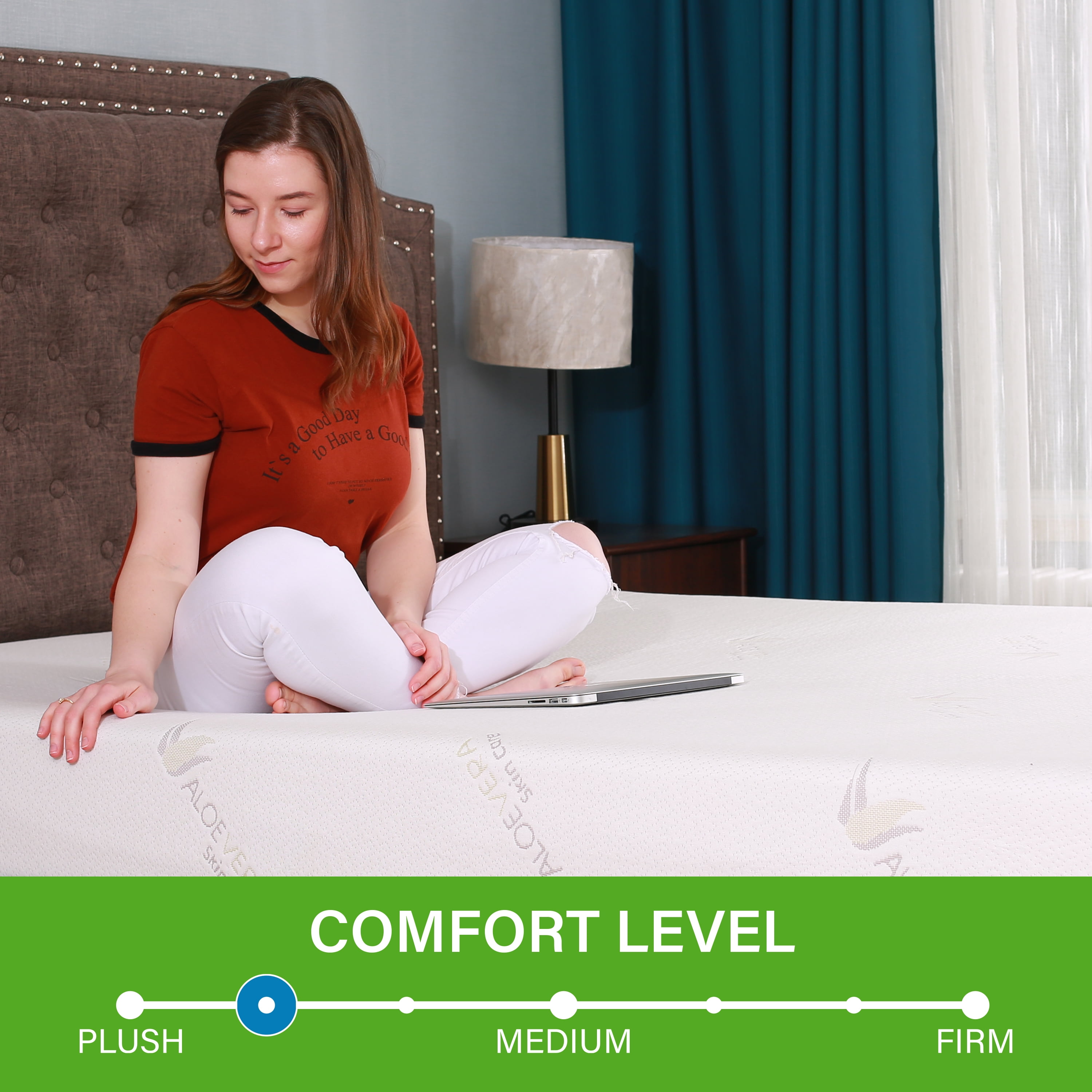 AC Pacific Aloe Vera Twin 8" Memory Foam Mattress