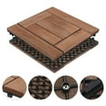 thumbnail image 4 of Renwick 12” x 12” Interlocking Wood Flooring Tiles for Deck, Pack of 27, Brown, 4 of 9