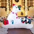thumbnail image 3 of Joyfy 6ft Christmas Inflatables Polar Bear with Penguin Outdoor Decorations,Christmas Blow Ups Yard with Built-in LEDs for Holiday Party Garden Lawn Decor, 3 of 8