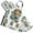 Cool Teddy Bear with Skateboard, variant on Watercolor Cartoon Bread 5 Pcs Kitchen Set Heat Resistant Oven Mitts and Non-Slip Pot Holders with Adjustable Cooking Apron