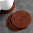 thumbnail image 3 of Northwind 4" Round Leather Coasters (Set of 4), 3 of 9