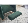 thumbnail image 5 of Nursery Rocking Chair with Adjustable Footrest & Ergonomic Backrest, Teddy Fabric Glider Chair with Side Pocket & Thick Seat Cushion, Rocking Accent Chair for Living Room Bedroom Office, Green, 5 of 7