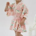 thumbnail image 2 of TAIAOJING Toddler Trendy Girls Outfits Sets Stylish Printed Kimono Long Sleeve Set For Casual Wear For Girls Ages 1-6 For Year Round Fashion Comfort 12-18M, 2 of 7