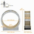 thumbnail image 3 of PawHut 36" Cat Wheel for Indoor Cats with Brake, Scratching Pads, Grey, 3 of 10