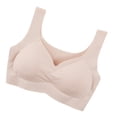 thumbnail image 3 of Sujetador sin costuras Wireless Hacer subir Lingerie Sport Ropa interior transpirable, Albaricoque, XL seitruly AP002552-08, 3 of 7