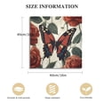 thumbnail image 3 of Fenyluxe Red Rose Butterfly Wall Art Decor Print Ready To Hang Home Decoration 16x16in, 3 of 6