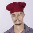 thumbnail image 5 of Kaerm Chef Coat with Hat Custom Short Sleeve Chef Shirt Hotel Kitchen Restaurant Work Uniform Shirt Burgundy XL, 5 of 7