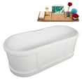 thumbnail image 4 of 67" Streamline B-452-192-PBR Soaking Freestanding Tub and Tray With Internal Drain in Polished Brass, 4 of 10