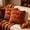Brown, variant on Halloween Pumpkin Throw Pillow Cover, 20x20 Inch Embossed Pumpkin Fuzzy Plush Cushion Case, Soft Fluffy Square Pillowcase for Fall Halloween Thanksgiving Farmhouse Sofa Couch Home Decor