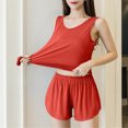 thumbnail image 4 of Utoimkio Women's Summer Pajama Sets Scoop Neck Tank Tops and Elastic Waisted Shorts Two Piece Lounge Sets Soft Comfy Home Sleepwear Size M-3XL, 4 of 5