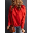 thumbnail image 3 of ABPHQTO Sudadera De Mujer Con Cuello Redondo De Color Rojo Liso, 3 of 5
