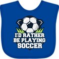 thumbnail image 3 of Inktastic I'd Rather Be Playing Soccer Boys or Girls Baby Bib, 3 of 4