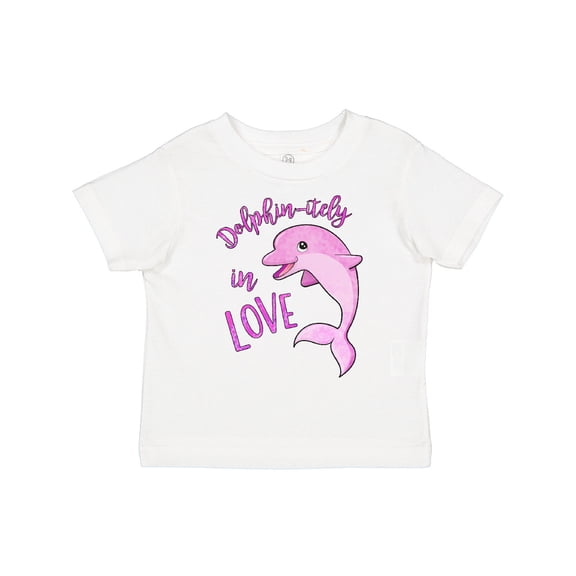 Inktastic Dolphin-itely in Love Cute Pink Dolphin Boys or Girls Toddler T-Shirt