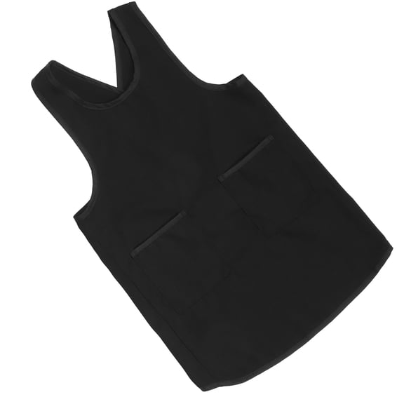 MERRYHAPY Black Cross Back Kitchen Apron Washable Grease Resistant Cooking Vest Style for Men and Women
