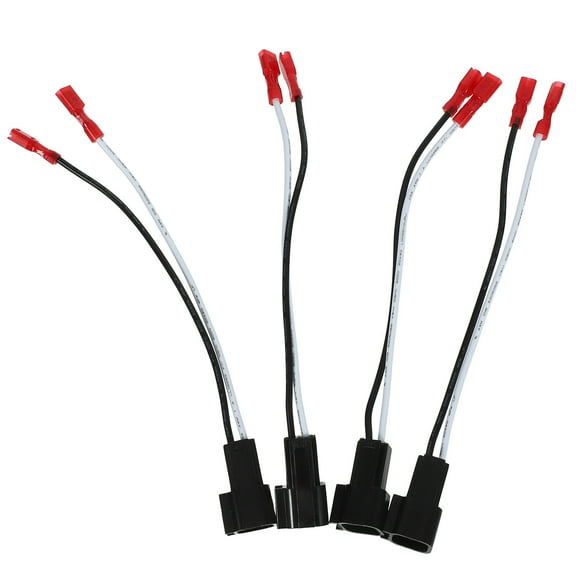WHAMVOX  4 Pcs Speaker Wire Cable Plug Spade Connectors Harnesses for Car Audio Black