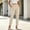 Beige, variant on XPMWRP Women High Waist Pleated Slim Cropped Ankle Suit Pants Straight Tapered Office Casual Dress Trousers with Pockets Dark Blue XXL