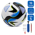 thumbnail image 1 of Balón Fútbol No.5 Termosellado Colección Mundial Blanco con Bomba, 1 of 7