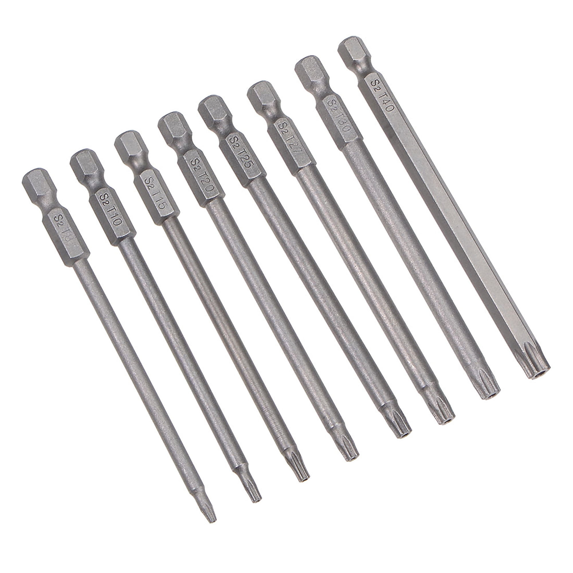 uxcell 1/4 Hex Shank T27 Magnetic 5 Point Star Security Screwdrivers Bits 10pcs 