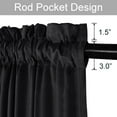 thumbnail image 4 of JIUZHEN Extra Long Velvet Curtains 108 inches - Soft Retro Blackout Velvet Drapes Room Darkening Thermal Insulated for Living Room/Gallery, 52W x 108L, 2 Panels with Tiebacks,Black, 4 of 10