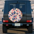 thumbnail image 3 of Kll Hand Painted Abstract Leopard Print Tire Cover,Universal Wheel Tire Cover For Trailer, Rv, Suv, Truck,Camper And Many Vehicle,(17 Inch), 3 of 7