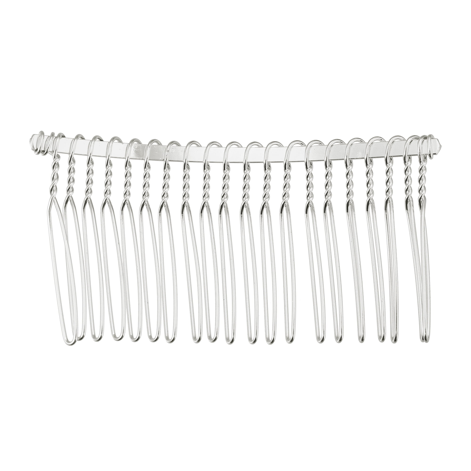 Unique Bargains 12 Pcs No Slip Hair Side Combs Accessories Metal 3" Silver Tone
