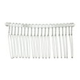thumbnail image 5 of Unique Bargains 12 Pcs No Slip Hair Side Combs Accessories Metal 3" Silver Tone, 5 of 6