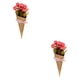 thumbnail image 4 of Advancent Ramo mixto de flores artificiales creativas, simulación de Camelia, rosa, embalaje de papel Kraft, decoración de fiesta en casa, accesorios de Type1 NO1 Advancent CBP002520, 4 of 5