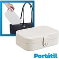 thumbnail image 5 of Set de 2 Joyeros Bluelander Organizador Impermeable de cuero blanco, 5 of 5