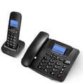 thumbnail image 2 of 24G Corded/Cordless Phone System with 1 Handset - Answering Machine 3-Way Conference 300M Long Range Wireless Telephone, 2 of 5
