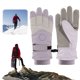 thumbnail image 4 of Guantes Esquí Invierno Unisex Snowboard Cuero PU Antideslizante Pantalla Táctil Impermeable M ( ) Púrpura Blanco, 4 of 9