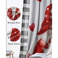 thumbnail image 6 of Valentine's Day Blackout Curtains for Bedroom 45 Inch Length 2 Panels Set, Red Gnomes Couple Love Heart Black Checkered Thermal Energy Saving Window Treatment Curtains Blackout Drapes 52"x45", 6 of 8