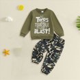 thumbnail image 2 of Gerichy Toddler Kids Baby Boy Fall Clothes 12 18 24 Months 3T 4T 5T 6T Letter Print Long Sleeve Tops Camouflage Pants Winter Outfits, 2 of 4