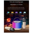 thumbnail image 2 of Pink Mini Karaoke Machine with 2 Wireless Microphones, Portable Bluetooth Speaker, 2 of 5