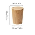 thumbnail image 2 of qkdmdw 2024 New Round Wood Trash Can with Lid, Japanese-Style Natural Wood Garbage Recycling Bin, Wood Waste Bin with Swing Lid, for Bathrooms, Powder Room, Kitchen, Home Office, 2 of 3