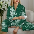 thumbnail image 6 of Vsdgher Christmas Trees Pajamas Set Long Sleeve Sleepwear Womens Button Down Nightwear Pj Sets-Small, 6 of 7